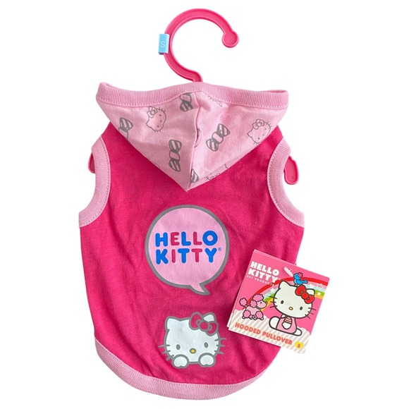 Hello Kitty Other - NEW Hello Kitty Dog Hoodie Shirt Graphic Print Pink Size S